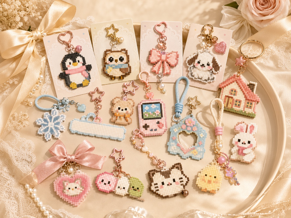 Breloques cadeaux personnalisées en perles à repasser Breloques cadeaux personnalisées en perles à repasser